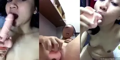 Wawa Indo Colmek Pake Dildo Gede Sampai Memek Muncrat Basah